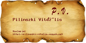 Pilinszki Vitális névjegykártya